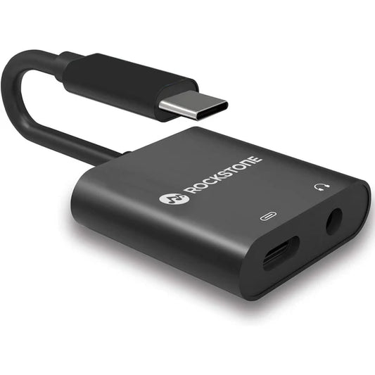 Rockstone USB C to 3.5 and Charge Adapter