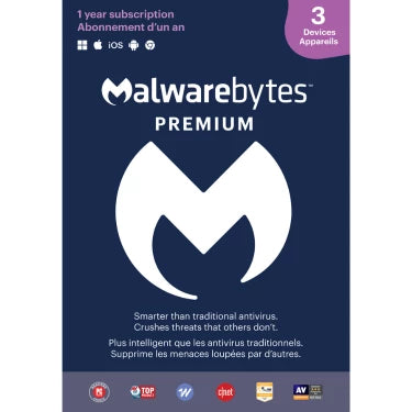 Malwarebytes Premium 3 Devices 1 Year