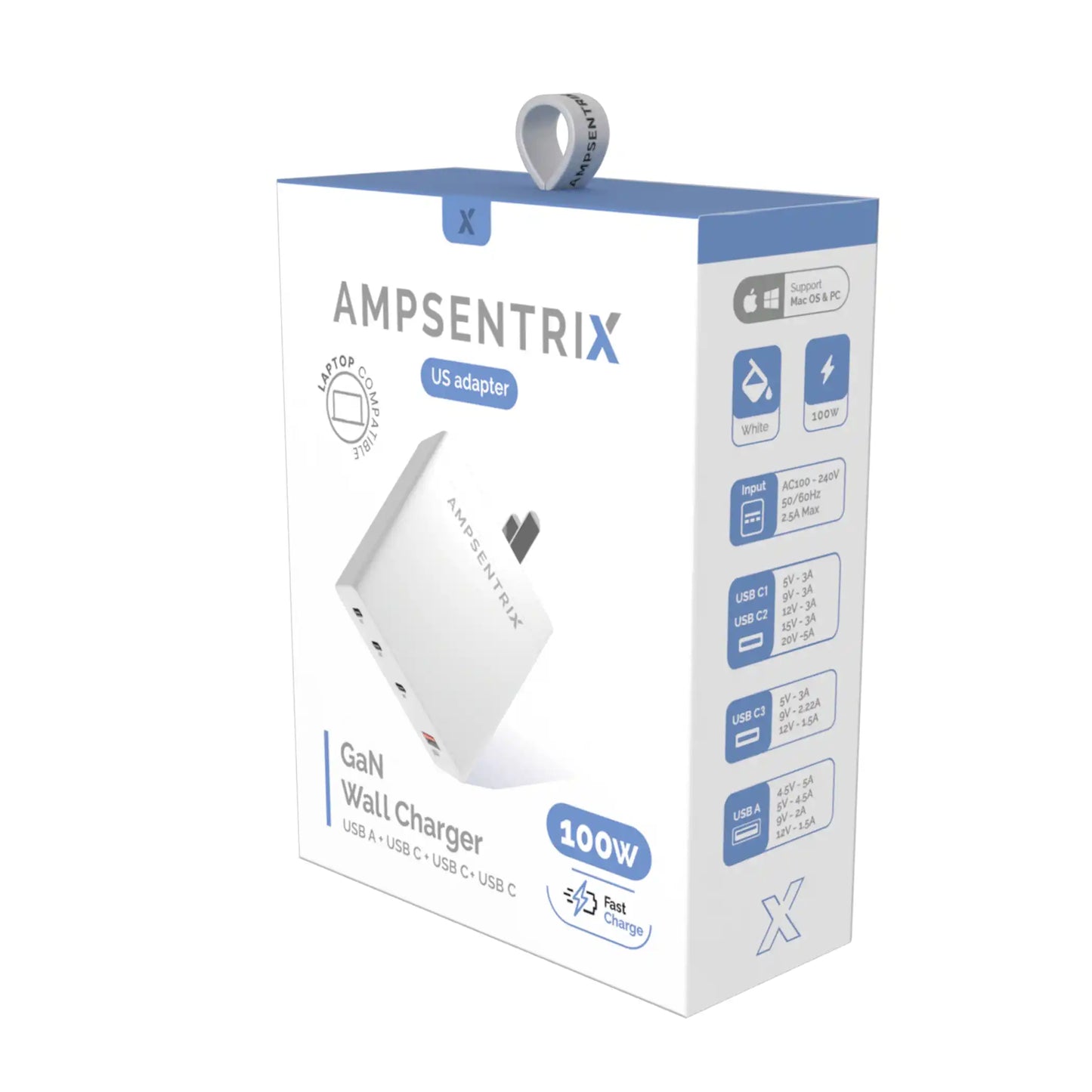 Ampsentrix GaN 100W Wall Charger