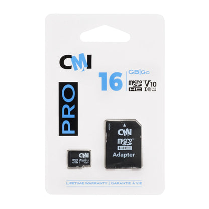 CMI Pro 16GB Micro SD Card w/Adapter